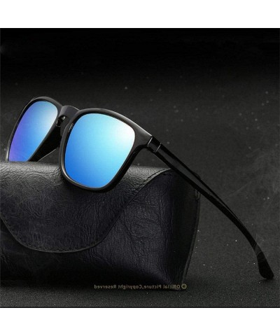 Aviator Mens Polarized Sunglasses Fashion Sun Glasses Male Driving Blue Multi - Blue - C218XE0IO56 $12.20