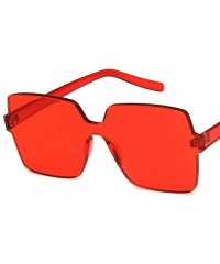 Square Women Sunglasses Fashion Yellow Drive Holiday Square Non-Polarized UV400 - Red - CQ18RI0NOZ5 $7.58