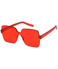Square Women Sunglasses Fashion Yellow Drive Holiday Square Non-Polarized UV400 - Red - CQ18RI0NOZ5 $7.58