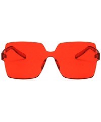 Square Women Sunglasses Fashion Yellow Drive Holiday Square Non-Polarized UV400 - Red - CQ18RI0NOZ5 $7.58