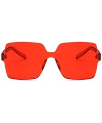 Square Women Sunglasses Fashion Yellow Drive Holiday Square Non-Polarized UV400 - Red - CQ18RI0NOZ5 $7.58