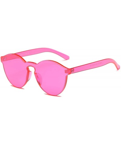 Goggle Women Round Tinted Fashion Sunglasses - Pink - C318WQ6Z8QC $35.79