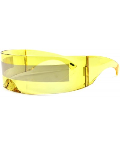 Wrap Bionics Alien Space Robot Cyclops Futuristic Costume Novelty Sunglasses - Yellow - CO18ECEZG2A $23.51