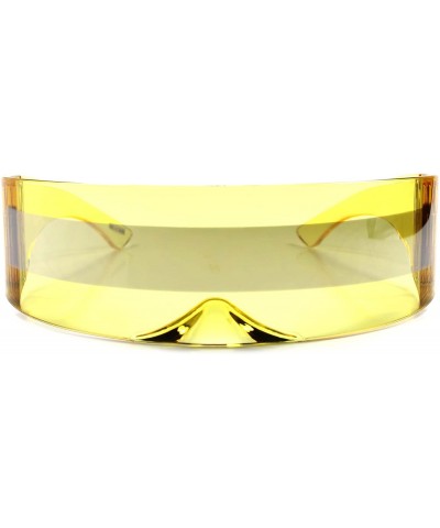 Wrap Bionics Alien Space Robot Cyclops Futuristic Costume Novelty Sunglasses - Yellow - CO18ECEZG2A $10.80