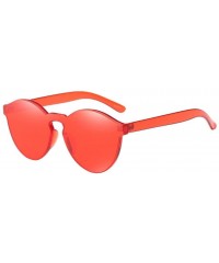 Square Women Ladies Fashion Cat Eye Shades Sunglasses Integrated UV Candy Colored Glasses (Red) - Red - CK184XYTANT $6.95