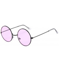 Rimless Round Metal Frame Sunglasses for Women - Classic Candy Color Sun Glasses Retro Circle Eyewear for Teens - F - C4196EM...