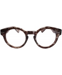 Round Retro Small Keyhole Bold Frame Clear Lens Round Eye Glasses - Gray - CH199ER5785 $13.78