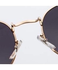Square Round Retro Sunglasses Women Luxury Glasses Women/Men Small Mirror Oculos De Sol Gafas UV400 - Goldgreen - C7199CD882T...