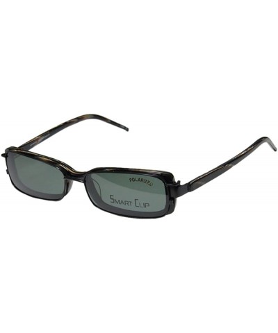 Shield 919 Mens/Womens Designer Full-rim Sunglass Lens Clip-Ons Flexible Hinges Eyeglasses/Eyeglass Frame - Black / Horn - CE...