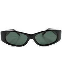 Rectangular Classic Vintage 80s 90s Rectangle Sunglasses - Black - CV18ECGG7UN $11.44