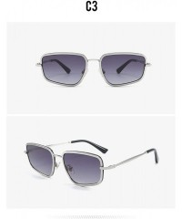 Square Unregularly Square Frame Sunglasses Trendy Glasses for Women Easy Matching - Silvergrey - CI18AY2EWC0 $12.29