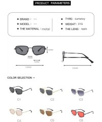 Square Unregularly Square Frame Sunglasses Trendy Glasses for Women Easy Matching - Silvergrey - CI18AY2EWC0 $12.29