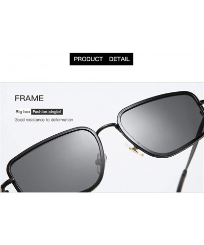 Square Unregularly Square Frame Sunglasses Trendy Glasses for Women Easy Matching - Silvergrey - CI18AY2EWC0 $12.29