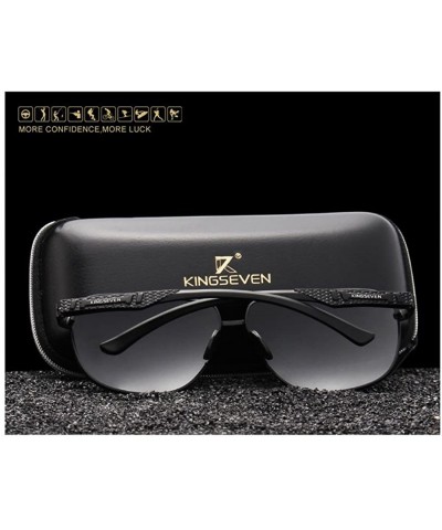 Aviator Genuine quality square aviator sunglasses fashion for men Aluminum polarized and UV400 - Gun/Grey - CO18GA4DXEI $21.53