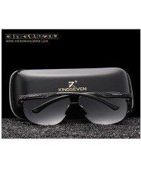 Aviator Genuine quality square aviator sunglasses fashion for men Aluminum polarized and UV400 - Gun/Grey - CO18GA4DXEI $21.53