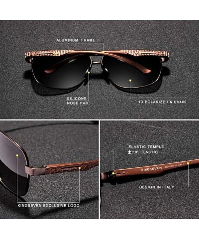 Aviator Genuine quality square aviator sunglasses fashion for men Aluminum polarized and UV400 - Gun/Grey - CO18GA4DXEI $21.53