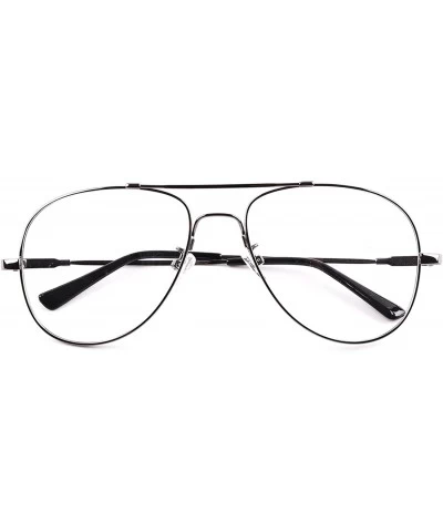 Aviator Pilot Full-flex Memory Titanium Optical Eyeglasses Frame - Large Grey - CM124AS3QN1 $34.92