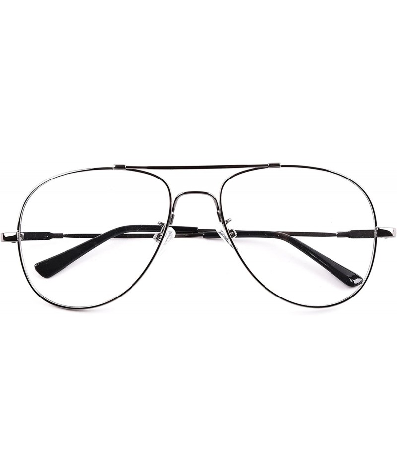 Aviator Pilot Full-flex Memory Titanium Optical Eyeglasses Frame - Large Grey - CM124AS3QN1 $22.35