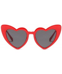 Square Women Goggle Heart Sunglasses Vintage Cat Eye Mod Style Retro Eyewear - C2 - CW18CIMOD6E $34.62
