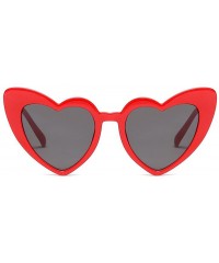 Square Women Goggle Heart Sunglasses Vintage Cat Eye Mod Style Retro Eyewear - C2 - CW18CIMOD6E $19.39