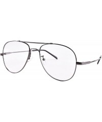 Aviator Pilot Full-flex Memory Titanium Optical Eyeglasses Frame - Large Grey - CM124AS3QN1 $22.35