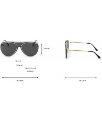 Oversized 2018 Fashion Frameless sunglasses Ladies New Brand Designer Pilot Big Frame Glasses Retro Eyeglasses UV400 - CA18LM...