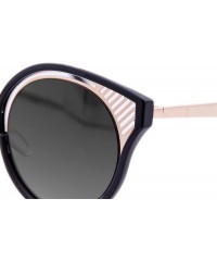 Oval Cat Eye Mirrored Flat Lenses Street Fashion Metal Frame Women Sunglasses Case - CU18EM26U0R $36.59