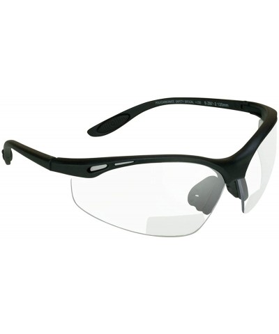 Round Clear Bifocal Safety Glasses ANSI Z87 Wrap Motorcycle Cycling Night - Clear Lens - CR192WRNAR4 $21.07