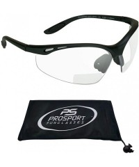Round Clear Bifocal Safety Glasses ANSI Z87 Wrap Motorcycle Cycling Night - Clear Lens - CR192WRNAR4 $12.64