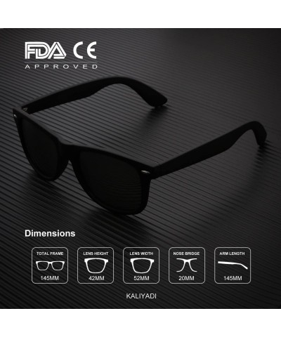 Rectangular Unisex Polarized Retro Classic Trendy Stylish Sunglasses for Men Women Driving Sun glasses 100% UV Blocking - CH1...