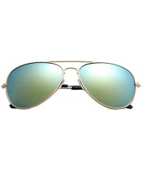 Oval Polarized Sunglasses Protection Mirrored - D - CX1908N9648 $11.43