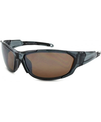 Sport Sports Sunglasses with Flash Mirrored Lens 570062/FM - Clear Grey - CH125WNSKUD $18.78