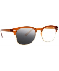 Oval Mens Retro Oval frame BifocalTransition Photochromic Reading Glasses UV400 Sunglasses - Brown - C318K6QYIQK $26.59