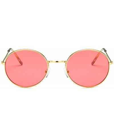 Round Vintage Round Sunglasses Women Er Retro Luxury Sun Glasses Small Mirror Ladies Oculos - Gold Red - CP198AHO9WI $29.37