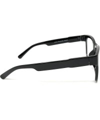 Round Nerd Glasses Classic Fashion Frame Clear Lens Square Round Rectangle - Black Compact Rectangle- Clear - C818X55SGTS $18.57
