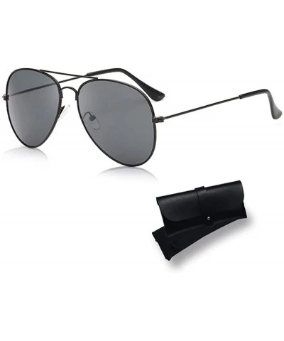 Square Womens Sunglasses Classic Retro Style UV Protection - Aviator Black - CK198SC4HCD $22.30