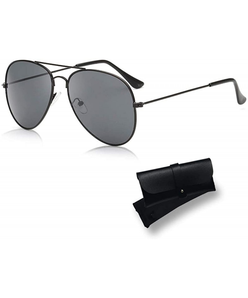 Square Womens Sunglasses Classic Retro Style UV Protection - Aviator Black - CK198SC4HCD $11.58