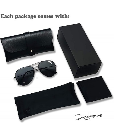 Square Womens Sunglasses Classic Retro Style UV Protection - Aviator Black - CK198SC4HCD $11.58