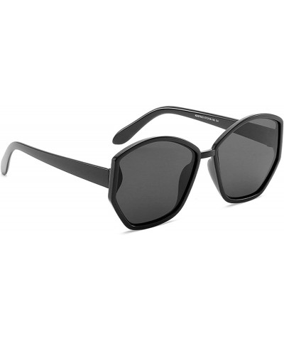 Oversized Polarized Sunglasses Polygon Glasses Protection - Gray - CA18TQW4THZ $30.51