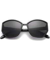 Oversized Polarized Sunglasses Polygon Glasses Protection - Gray - CA18TQW4THZ $17.66