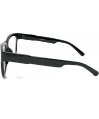 Round Nerd Glasses Classic Fashion Frame Clear Lens Square Round Rectangle - Black Compact Rectangle- Clear - C818X55SGTS $18.57