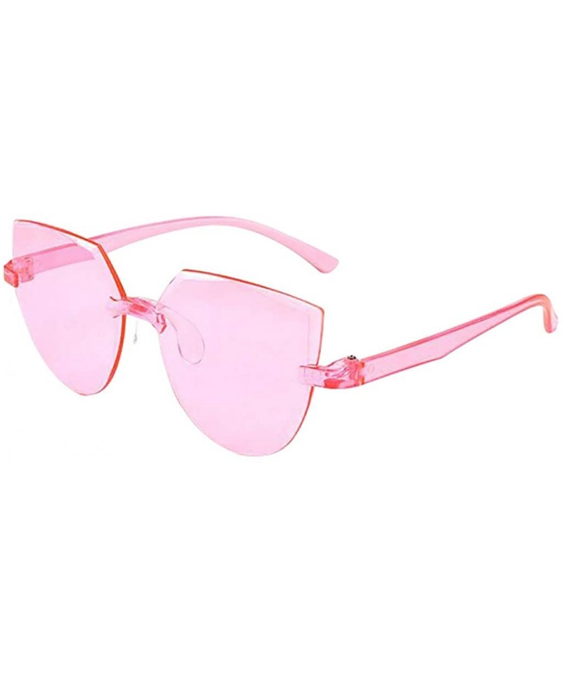 Aviator Unisex Fashion Irregular Vintage Aviator Cat Eye Sunglasses Integrated UV Candy Colored Glasses - D 01 - CI190S2CSH3 ...