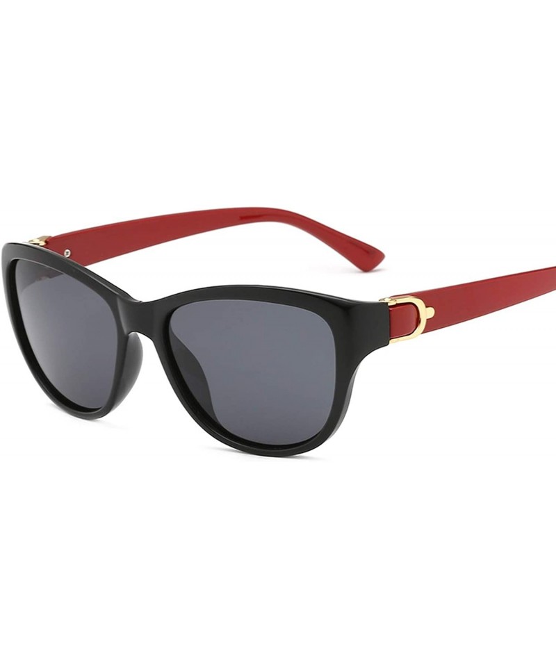 Cat Eye 2019 Luxury Cat Eye Polarized Sunglasses Womens Lady Elegant Sun Glasses Female Driving Eyewear - 3-red-black - C618W...