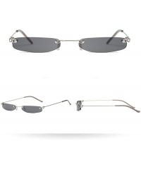 Shield Women Man Vintage Transparent Small Frame Sunglasses Retro Eyewear Fashion - 7201b - CF18RR2KXQQ $9.96