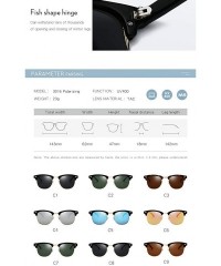 Rimless retro design unisex polarzied sunglasses men RB3016 UV400 women sun glasses - Black Blue 2 - CM18UD440AA $8.52