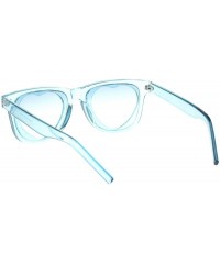 Rectangular Unisex Heart Shape Cutout Lens Horn Rim Hipster Plastic Sunglasses - Blue - CJ18O9NEK2H $13.67