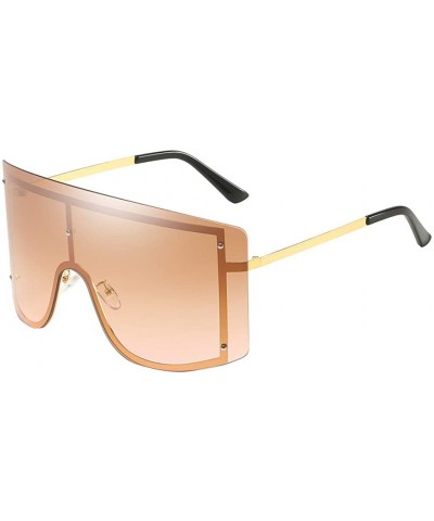 Square Oversize Polarized Sunglasses for Women - Square Siamese Lens Sun Glasses UV400 Protection Glasses Shades - E - C71964...