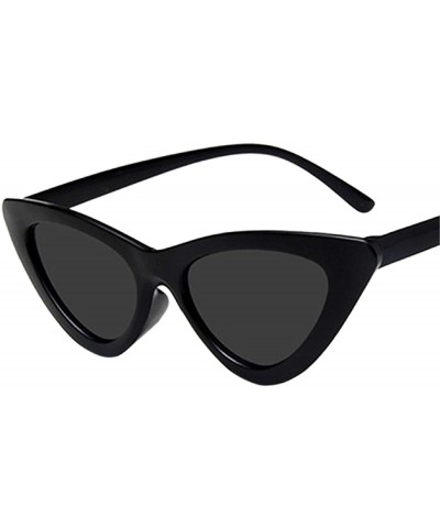 Oversized Womens Retro Cat Eye Mirrored Reflective Lenses Cateyes Sunglasses Vintage Shades - A - CE18UDCW5HW $17.76