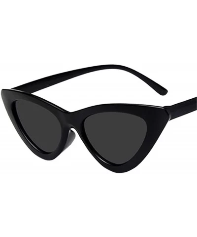 Oversized Womens Retro Cat Eye Mirrored Reflective Lenses Cateyes Sunglasses Vintage Shades - A - CE18UDCW5HW $17.52