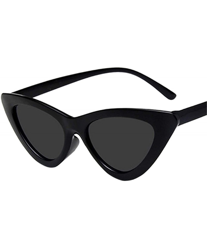Oversized Womens Retro Cat Eye Mirrored Reflective Lenses Cateyes Sunglasses Vintage Shades - A - CE18UDCW5HW $17.52